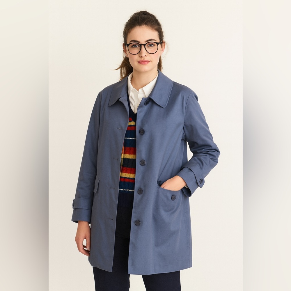 Pendleton Sky Blue Cotton Blend Spring Jacket Sz.… - image 1